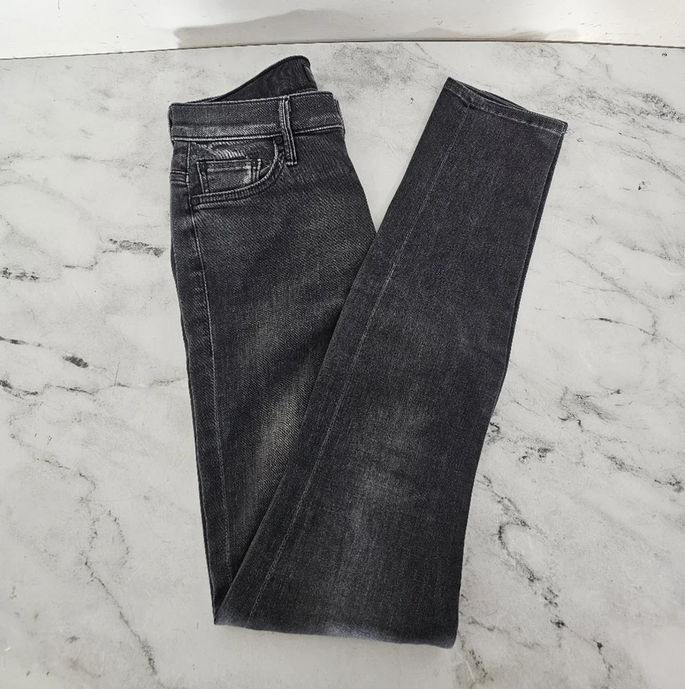 MOTHER The Swooner High Rise Skinny Ankle One Last Time Gray Jeans‎ 27 Preowned